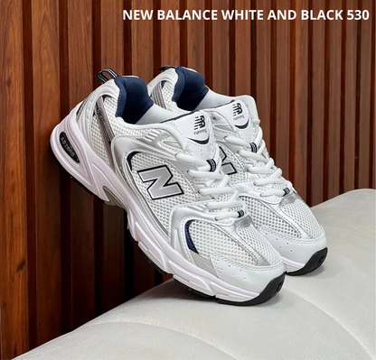 NEW BALANCE 530 WHITE AND BLACK