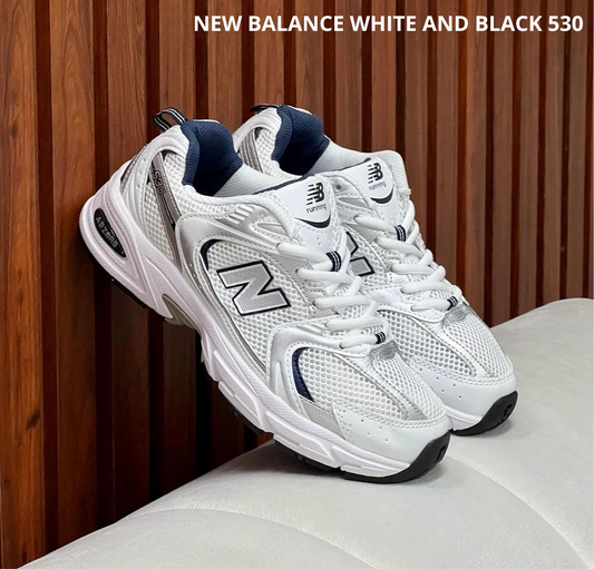 NEW BALANCE 530 WHITE AND BLACK