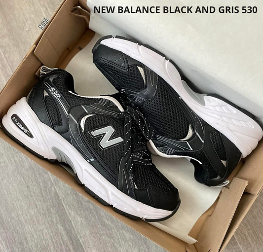 NEW BALANCE BLACK AND GRIS 530