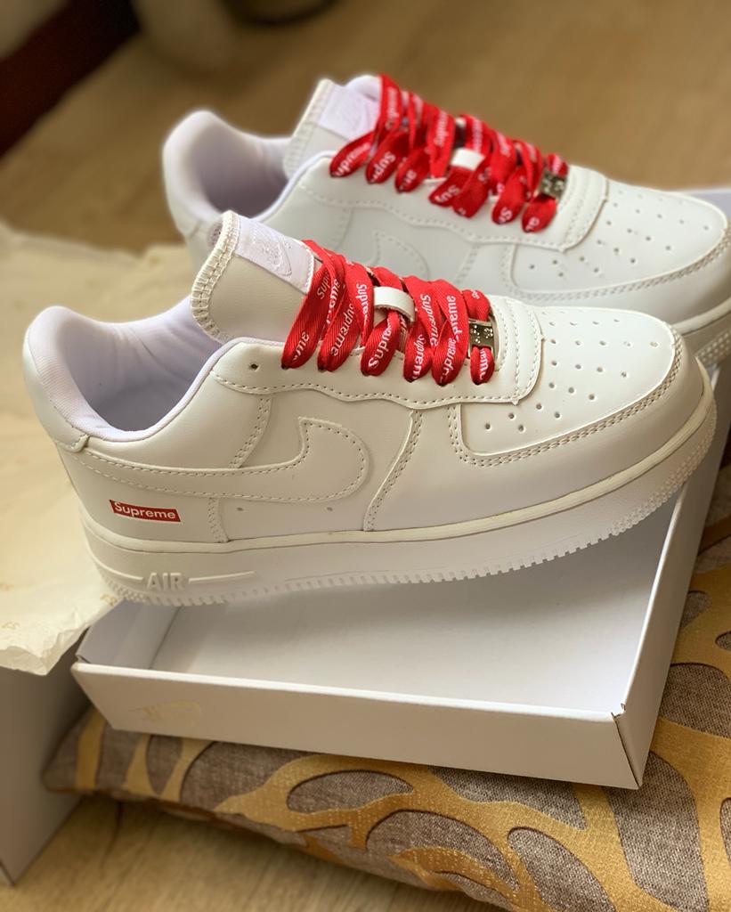 NIKE AIR FORCE  FULL  WHITE SUPREME