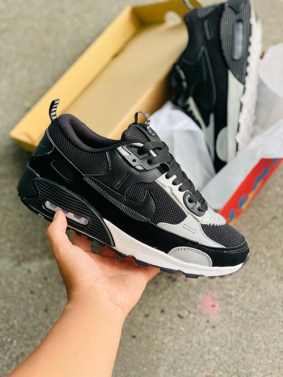 NIKE FUTURA BLACK AND SILVER