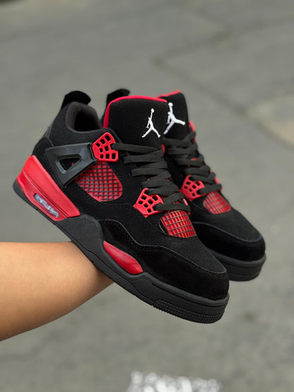 RETRO 4  BLACK AND RED