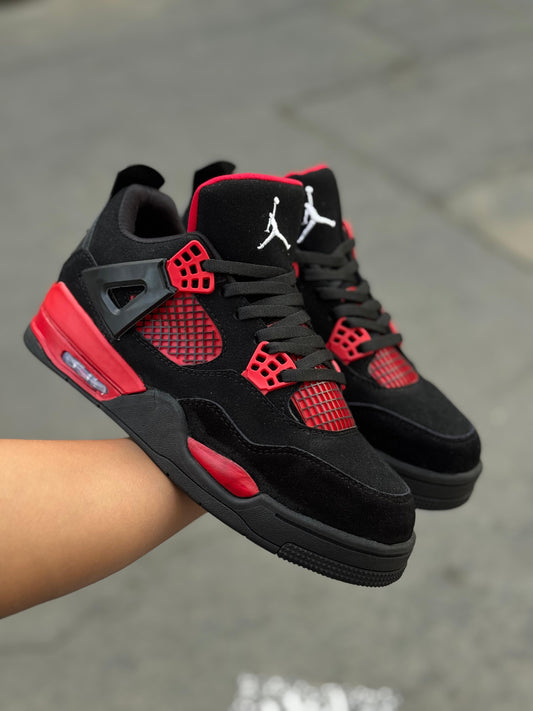 RETRO 4  BLACK AND RED