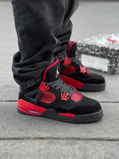 RETRO 4  BLACK AND RED