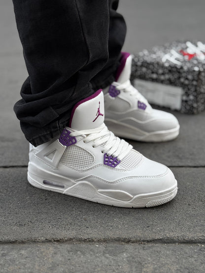 RETRO 4  WHITE AND PURPLE