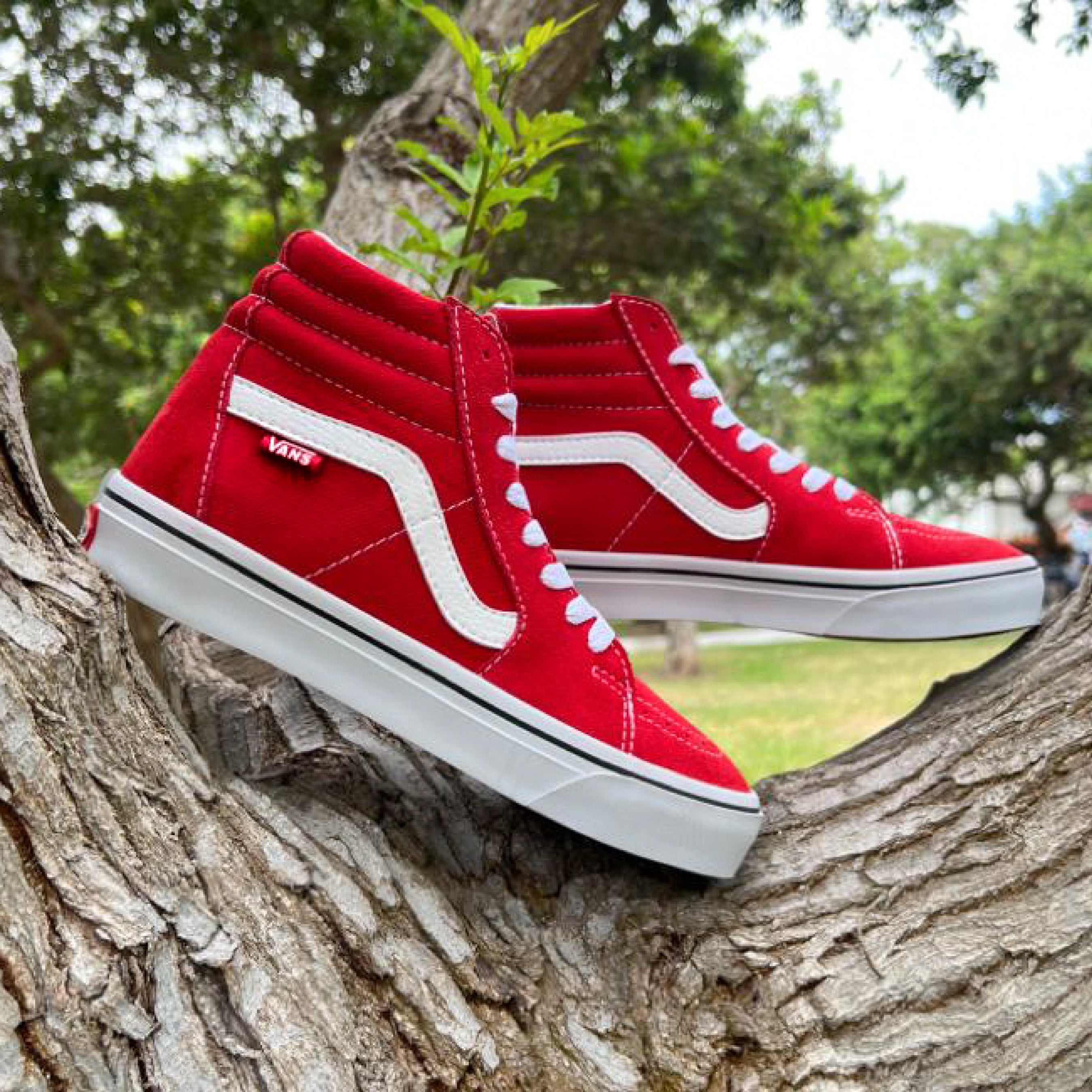 VANS BOTINES ROJOS